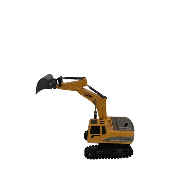 Remote Control Excavator Toy Working Arm Tracks Power Construction Yellow Black - Picture 5 of 12